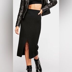 Free People Skyline ribbed knit skirt